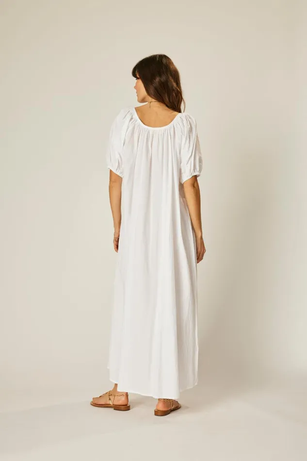 Women Natalie Martin Dresses Vivi Dress White Flat Cotton