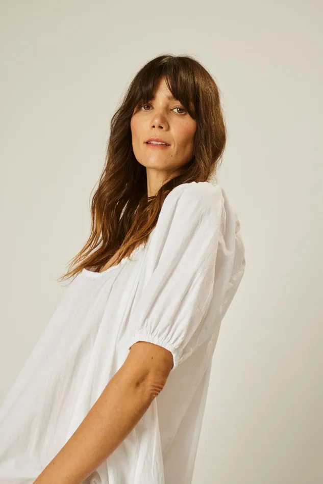 Women Natalie Martin Dresses Vivi Dress White Flat Cotton