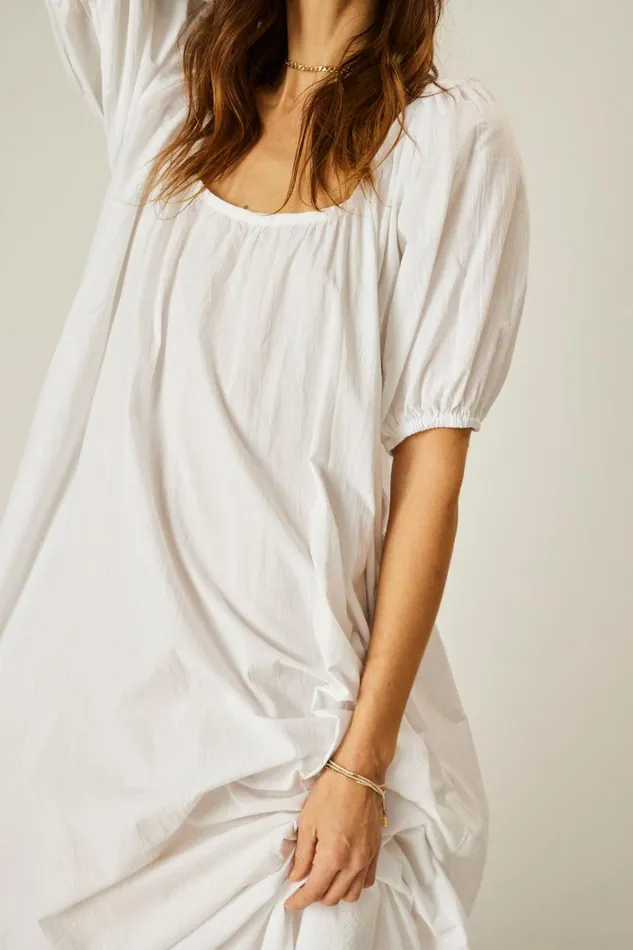 Women Natalie Martin Dresses Vivi Dress White Flat Cotton