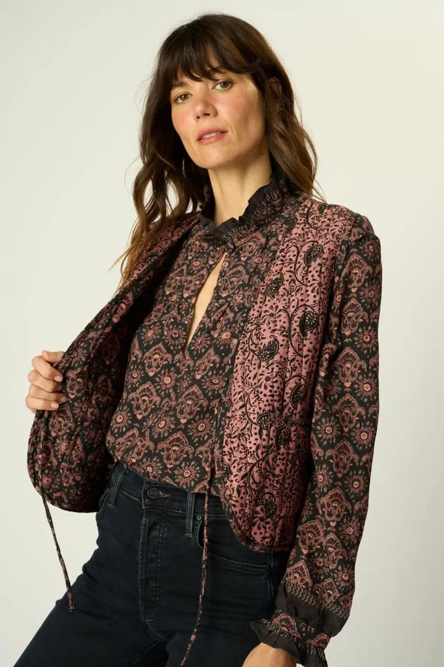 Women Natalie Martin Jackets and Vests Felicity Vest Fleurdelis Black Women Natalie Martin Jackets and Vests Felicity Vest Fleurdelis Black