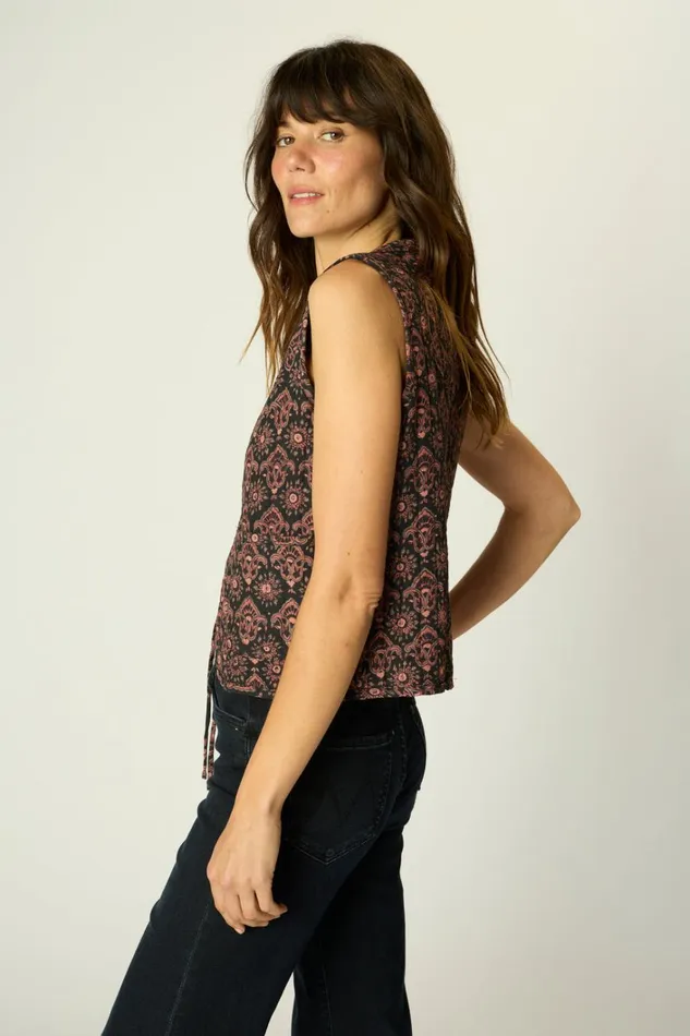 Women Natalie Martin Jackets and Vests Felicity Vest Fleurdelis Black Women Natalie Martin Jackets and Vests Felicity Vest Fleurdelis Black