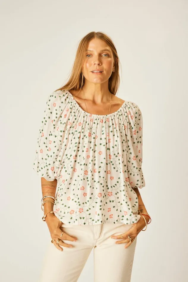 Women Natalie Martin Tops Ella Top Pinwheel Cotton Women Natalie Martin Tops Ella Top Pinwheel Cotton