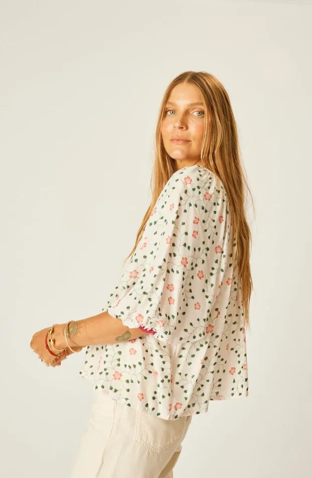Women Natalie Martin Tops Ella Top Pinwheel Cotton Women Natalie Martin Tops Ella Top Pinwheel Cotton