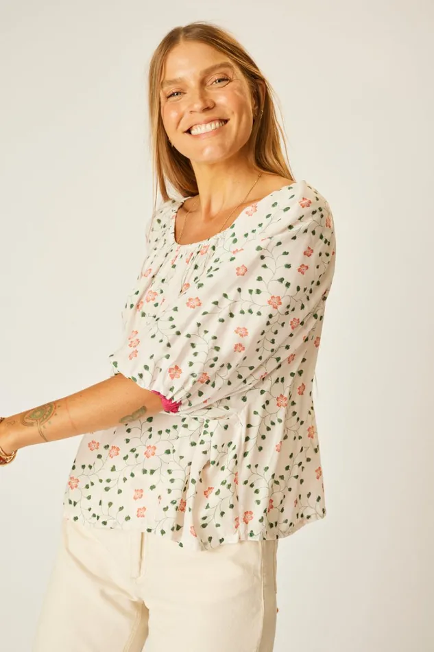 Women Natalie Martin Tops Ella Top Pinwheel Cotton Women Natalie Martin Tops Ella Top Pinwheel Cotton