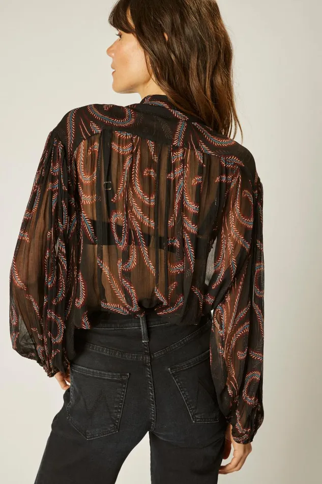 Women Natalie Martin Tops Iris Top Feather Chiffon Women Natalie Martin Tops Iris Top Feather Chiffon