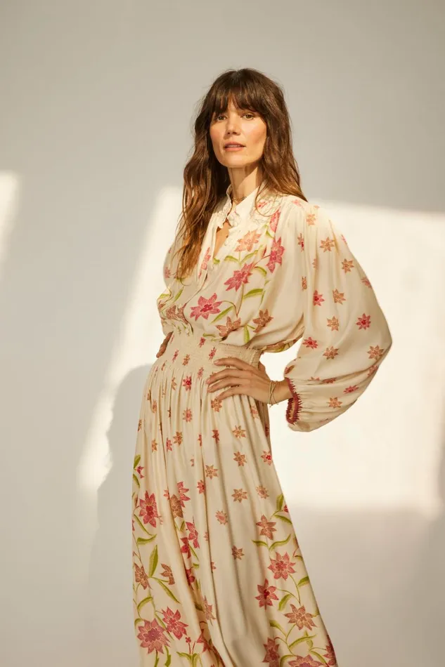 Women Natalie Martin Tops Iris Top Starflower Cream
