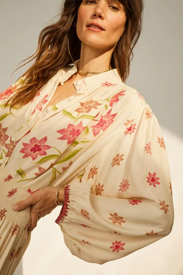 Women Natalie Martin Tops Iris Top Starflower Cream Women Natalie Martin Tops Iris Top Starflower Cream