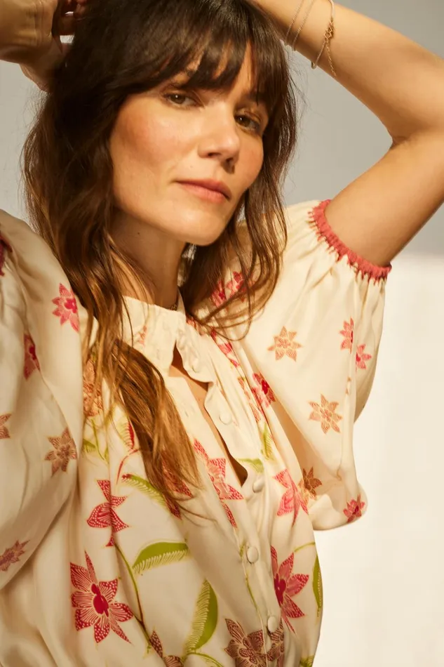 Women Natalie Martin Tops Iris Top Starflower Cream Women Natalie Martin Tops Iris Top Starflower Cream