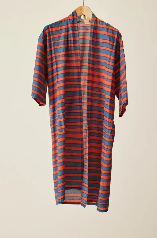 Women Natalie Martin Tops Lennon Kimono Batik Stripe Blood Orange