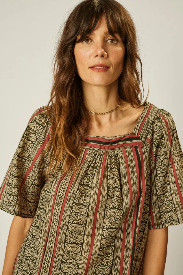 Women Natalie Martin Tops Nikki Top Paisley Stripe Heather Women Natalie Martin Tops Nikki Top Paisley Stripe Heather