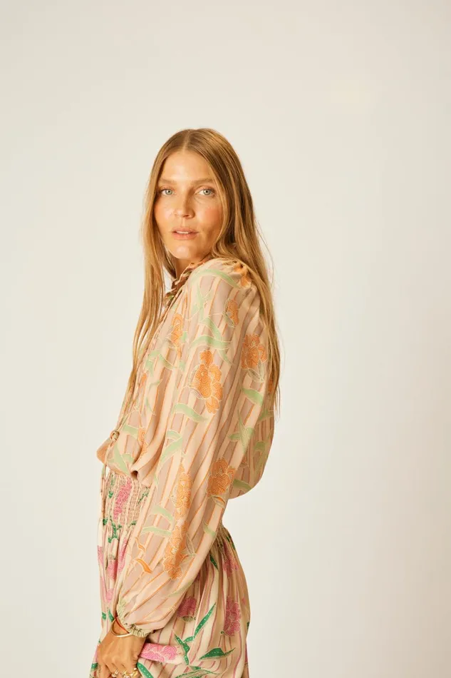 Women Natalie Martin Tops Penny Blouse Chamomile Apricot