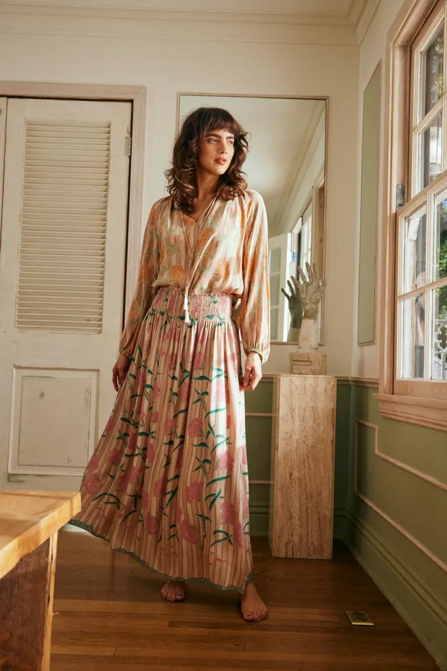 Women Natalie Martin Tops Penny Blouse Chamomile Apricot
