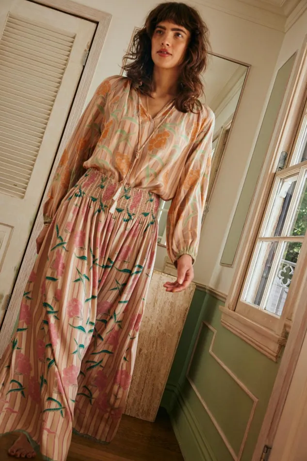 Women Natalie Martin Tops Penny Blouse Chamomile Apricot
