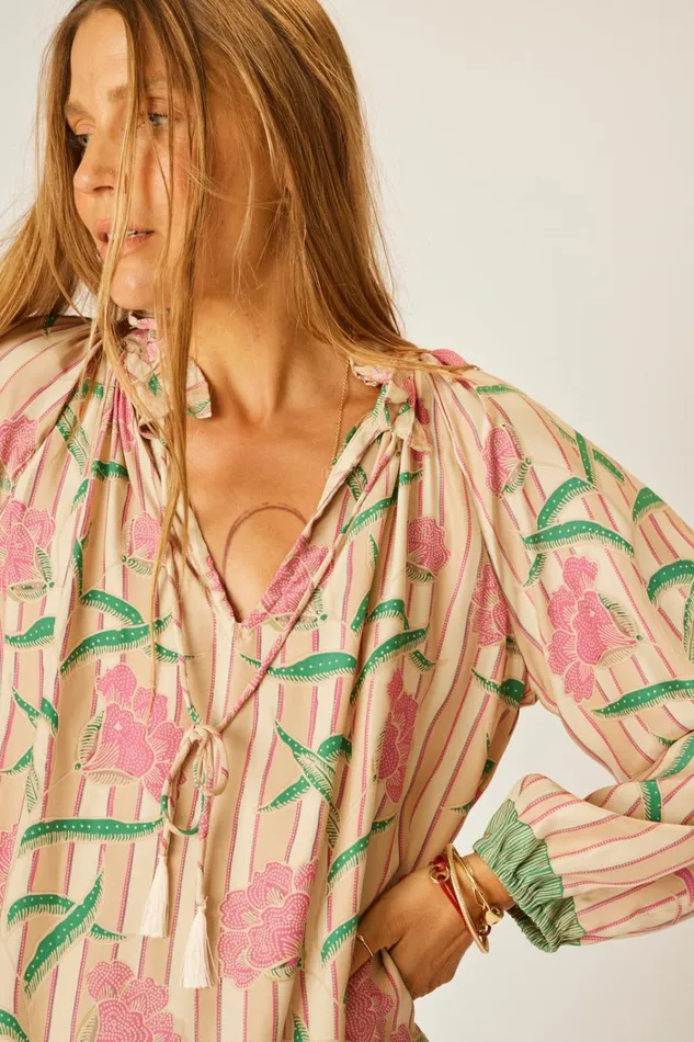 Women Natalie Martin Tops Penny Blouse Chamomile Rose