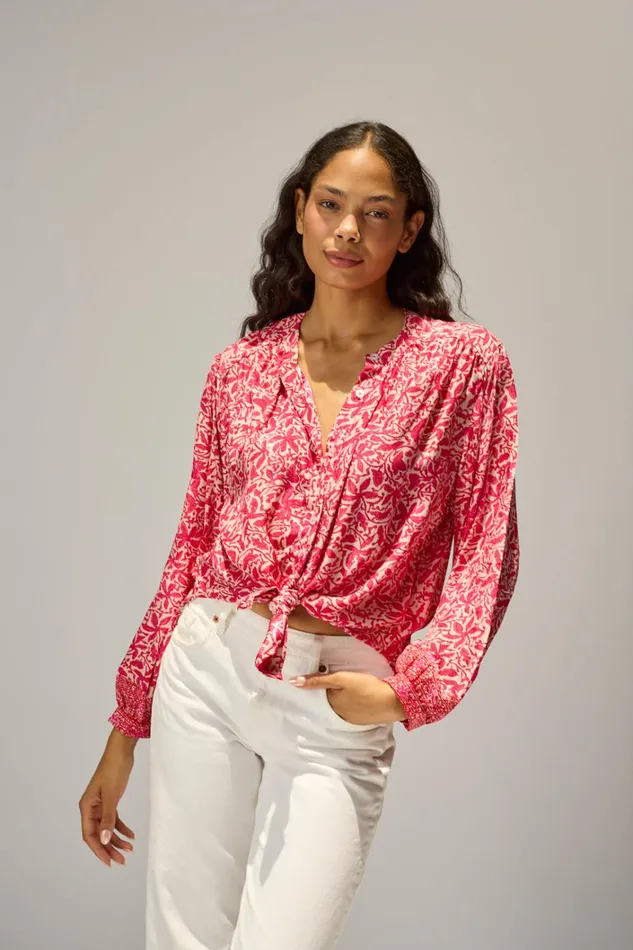 Women Natalie Martin Tops Tolan Shirt Gloriosa Flamingo