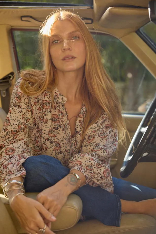 Women Natalie Martin Tops Tolan Shirt Heirloom Rose