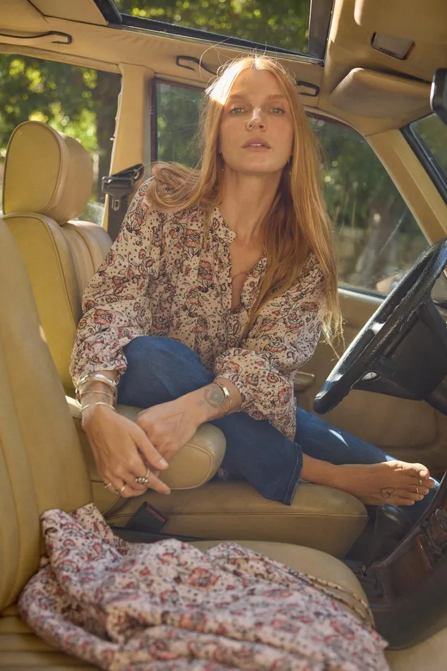 Women Natalie Martin Tops Tolan Shirt Heirloom Rose