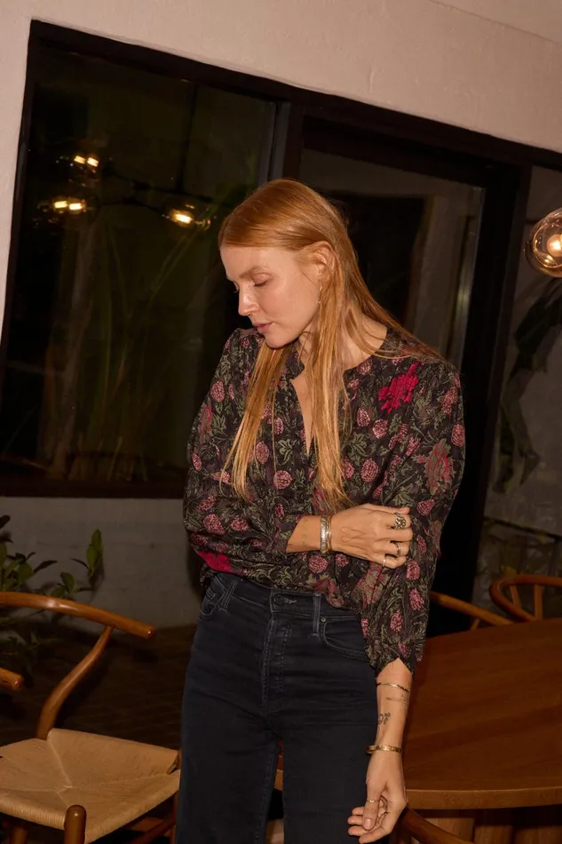 Women Natalie Martin Tops Tolan Shirt Lehua Black