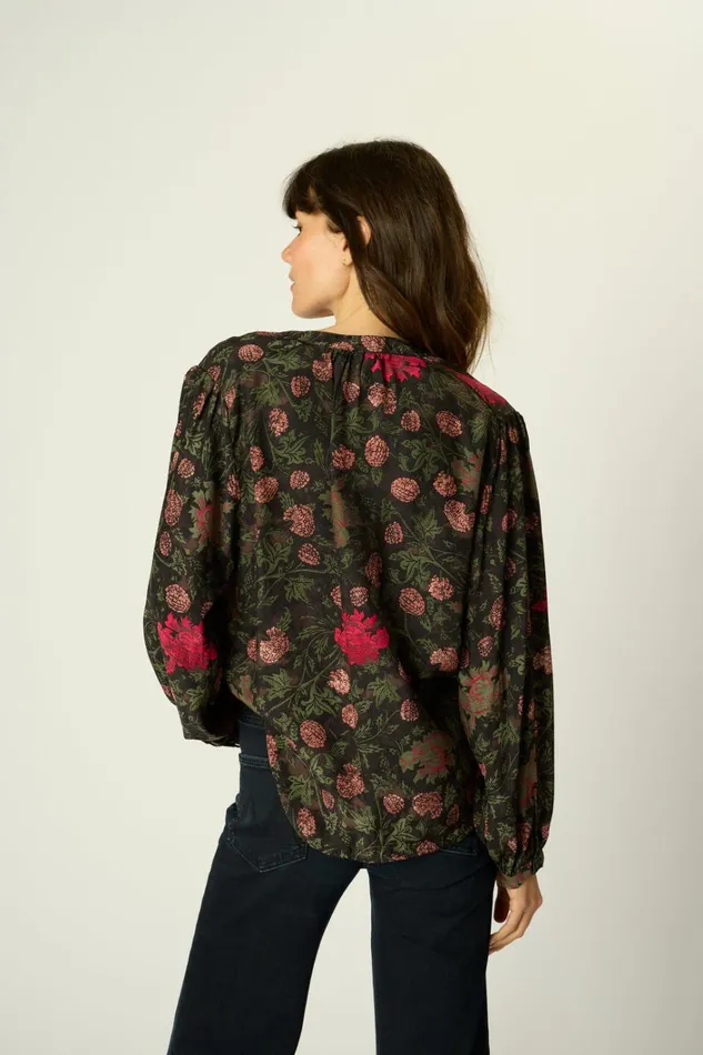 Women Natalie Martin Tops Tolan Shirt Lehua Black