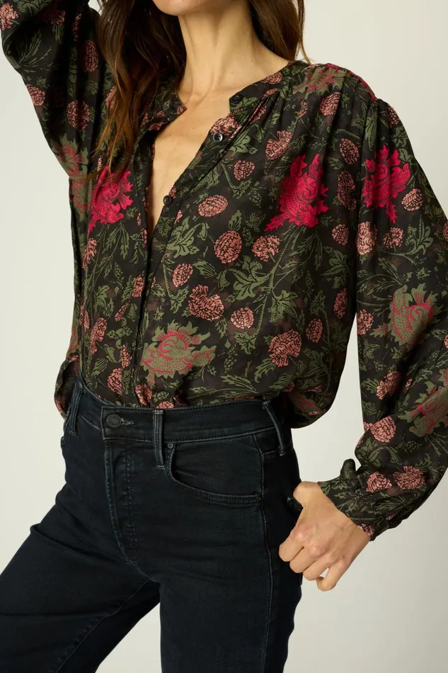 Women Natalie Martin Tops Tolan Shirt Lehua Black