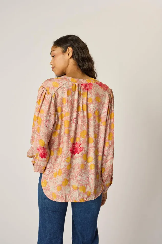 Women Natalie Martin Tops Tolan Shirt Lehua Sunset