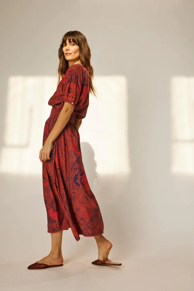 Women Natalie Martin Tops Violet Top Peacock Currant