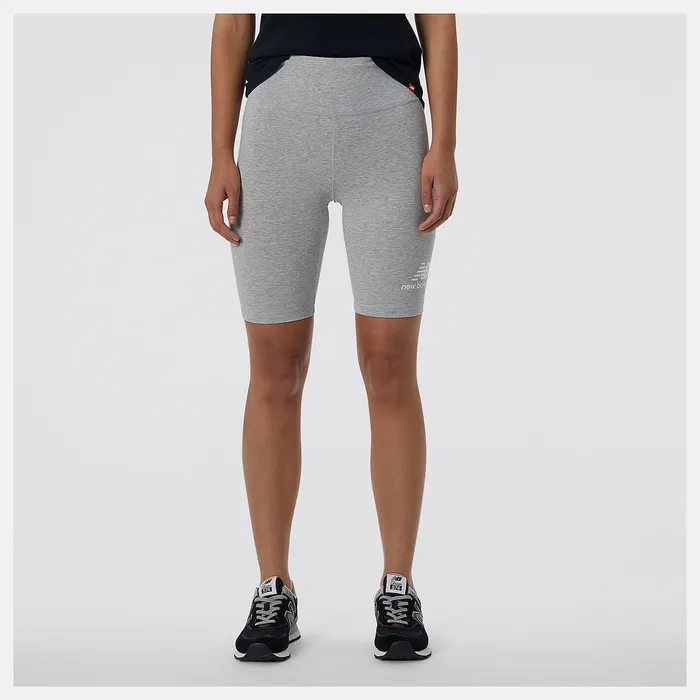 Women NB Essentials Stacked Fitted Short ATHLETIC GREY Shorts New Balance