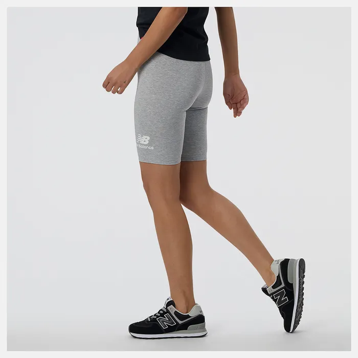 Women NB Essentials Stacked Fitted Short ATHLETIC GREY Shorts New Balance