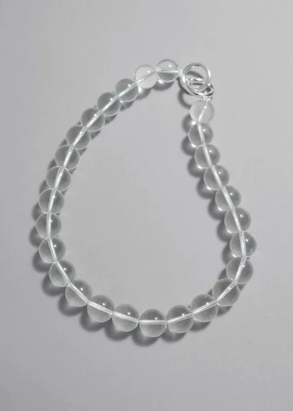 Women Necklaces and Other Stories Glass Bead Necklace Transparent