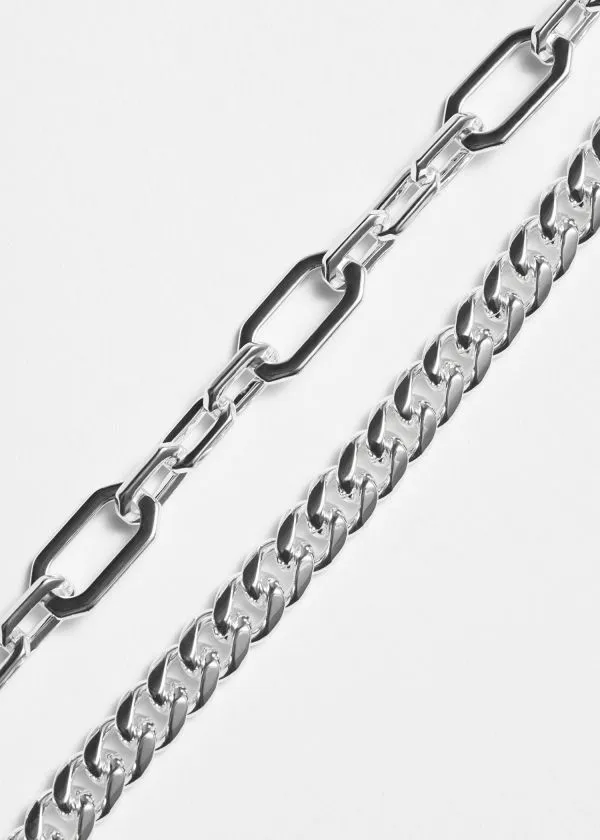 Women Necklaces and Other Stories ORing Chain Necklace Silver