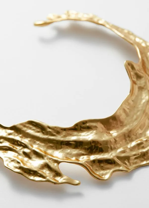 Women Necklaces and Other Stories Sculpted Cuff Necklace Gold