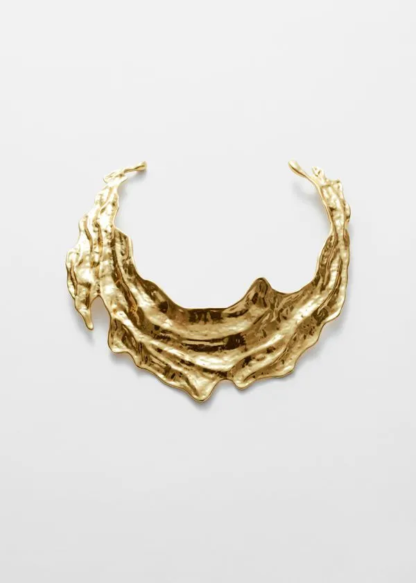 Women Necklaces and Other Stories Sculpted Cuff Necklace Gold