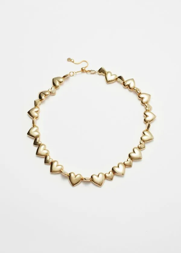 Women Necklaces and Other Stories Short Heart Necklace Gold