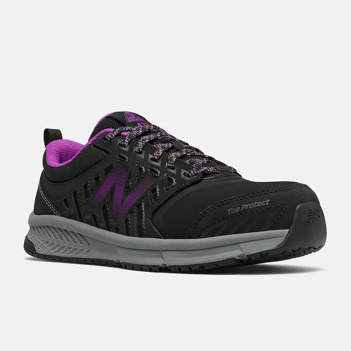 Women New Balance 412v1 Alloy Toe Black with Purple Work Shoes Women New Balance 412v1 Alloy Toe Black with Purple Work Shoes