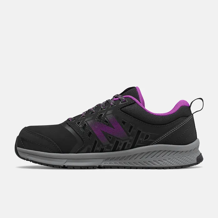 Women New Balance 412v1 Alloy Toe Black with Purple Work Shoes Women New Balance 412v1 Alloy Toe Black with Purple Work Shoes