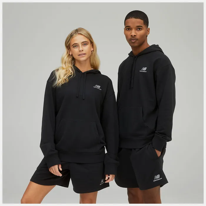 Women New Balance Unissentials French Terry Hoodie BLACK Hoodies and Sweatshirts Women New Balance Unissentials French Terry Hoodie BLACK Hoodies and Sweatshirts