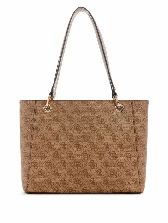 Women Noelle Quattro G Small Noel Tote Latte Logo Handbags GUESS Women Noelle Quattro G Small Noel Tote Latte Logo Handbags GUESS