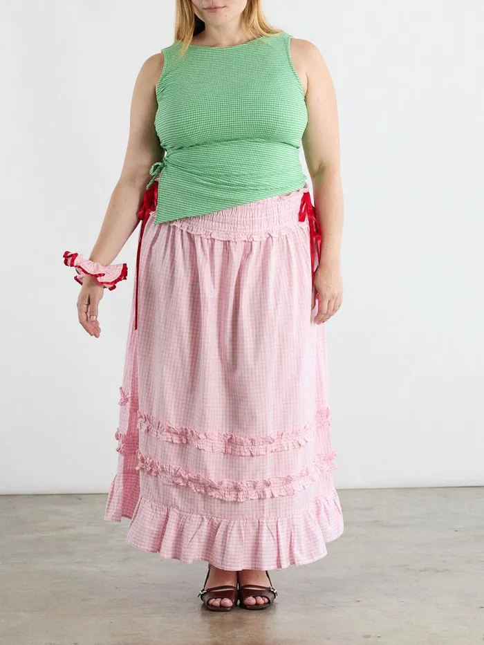 Women Olivia Ruffle Skirt Pink Lisa Says Gah Skirts