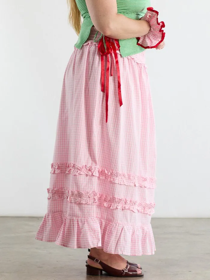 Women Olivia Ruffle Skirt Pink Lisa Says Gah Skirts