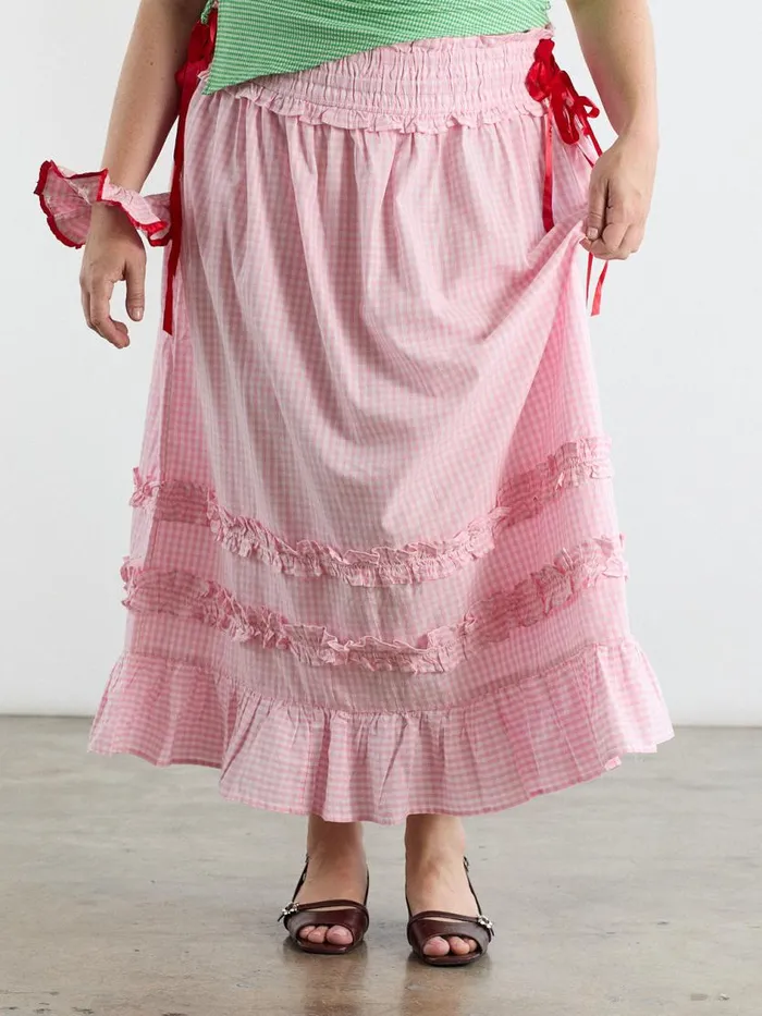 Women Olivia Ruffle Skirt Pink Lisa Says Gah Skirts
