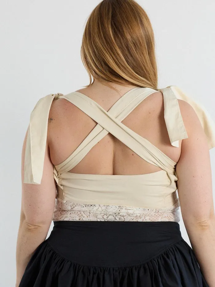 Women Open Wings Top Ivory Lisa Says Gah Sleeveless Tops