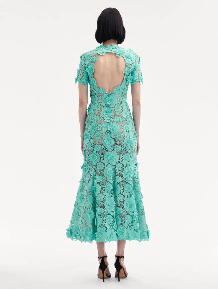 Women Oscar De La Renta Dresses Floral Guipure Cocktail Dress Soft Mint Women Oscar De La Renta Dresses Floral Guipure Cocktail Dress Soft Mint