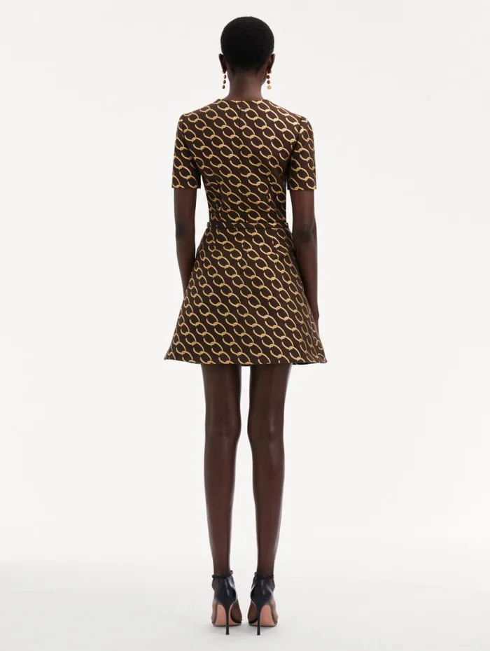 Women Oscar De La Renta Dresses Oscar ChainLink Jacquard Dress Cafe Gold Women Oscar De La Renta Dresses Oscar ChainLink Jacquard Dress Cafe Gold