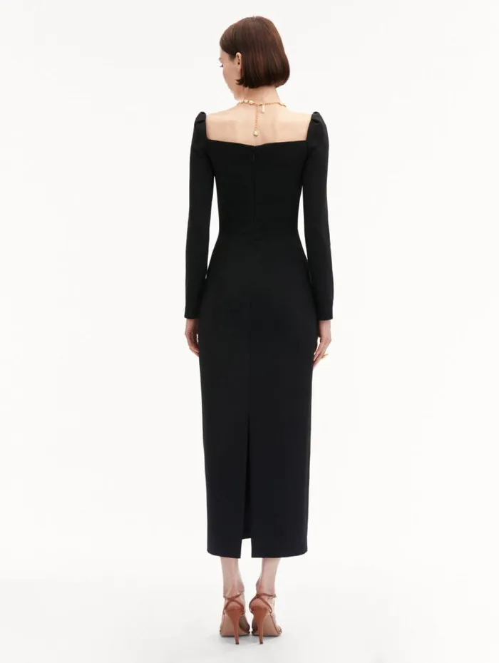 Women Oscar De La Renta Dresses Plunging Sweetheart Cocktail Dress Black Women Oscar De La Renta Dresses Plunging Sweetheart Cocktail Dress Black