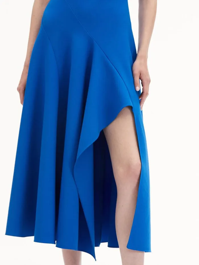 Women Oscar De La Renta Dresses Wave Detail Midi Dress Lapis Women Oscar De La Renta Dresses Wave Detail Midi Dress Lapis