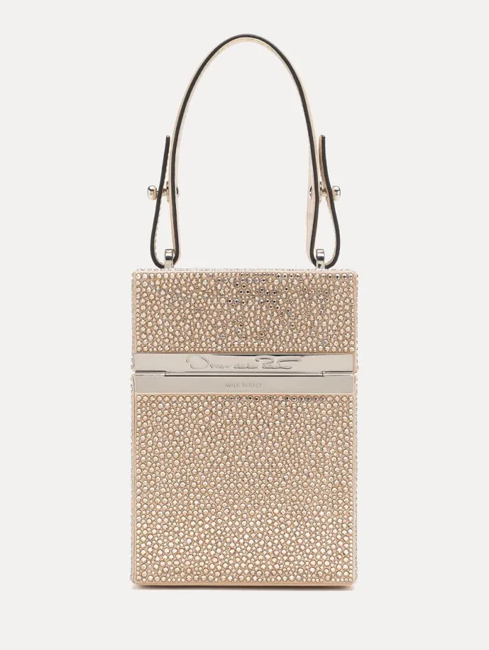 Women Oscar De La Renta Handbags Crystal Pav Alibi Cube Champagne Women Oscar De La Renta Handbags Crystal Pav Alibi Cube Champagne