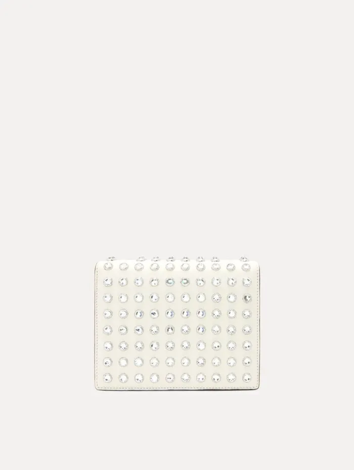 Women Oscar De La Renta Handbags Crystal Stud Mini TRO Bag Ivory Women Oscar De La Renta Handbags Crystal Stud Mini TRO Bag Ivory