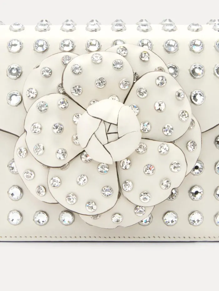 Women Oscar De La Renta Handbags Crystal Stud Mini TRO Bag Ivory Women Oscar De La Renta Handbags Crystal Stud Mini TRO Bag Ivory