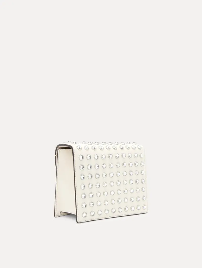 Women Oscar De La Renta Handbags Crystal Stud Mini TRO Bag Ivory Women Oscar De La Renta Handbags Crystal Stud Mini TRO Bag Ivory