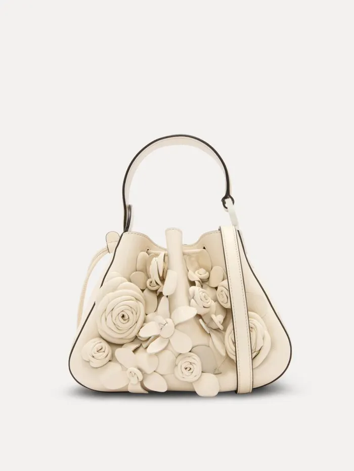 Women Oscar De La Renta Handbags Floral Appliqu O Handle Bag Ivory Women Oscar De La Renta Handbags Floral Appliqu O Handle Bag Ivory